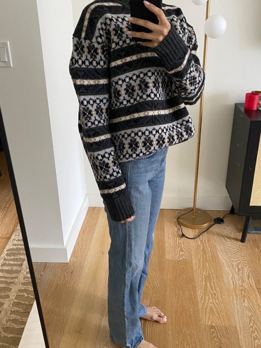 J. Crew Black and White Patterned Sweater - Picture 4 of 10